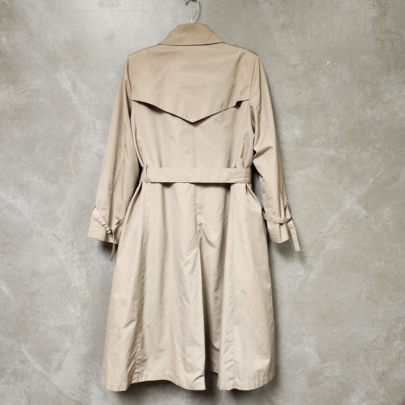 Vintage Neil Martin Men's Zip out Lining Tan Belted Trench Coat Size 16 - Picture 7 of 9